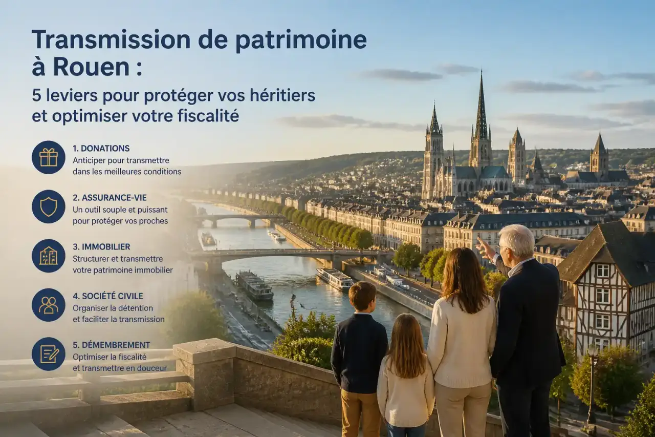 Transmission de patrimoine à Rouen : 5 leviers pour protéger vos héritiers et optimiser votre fiscalité