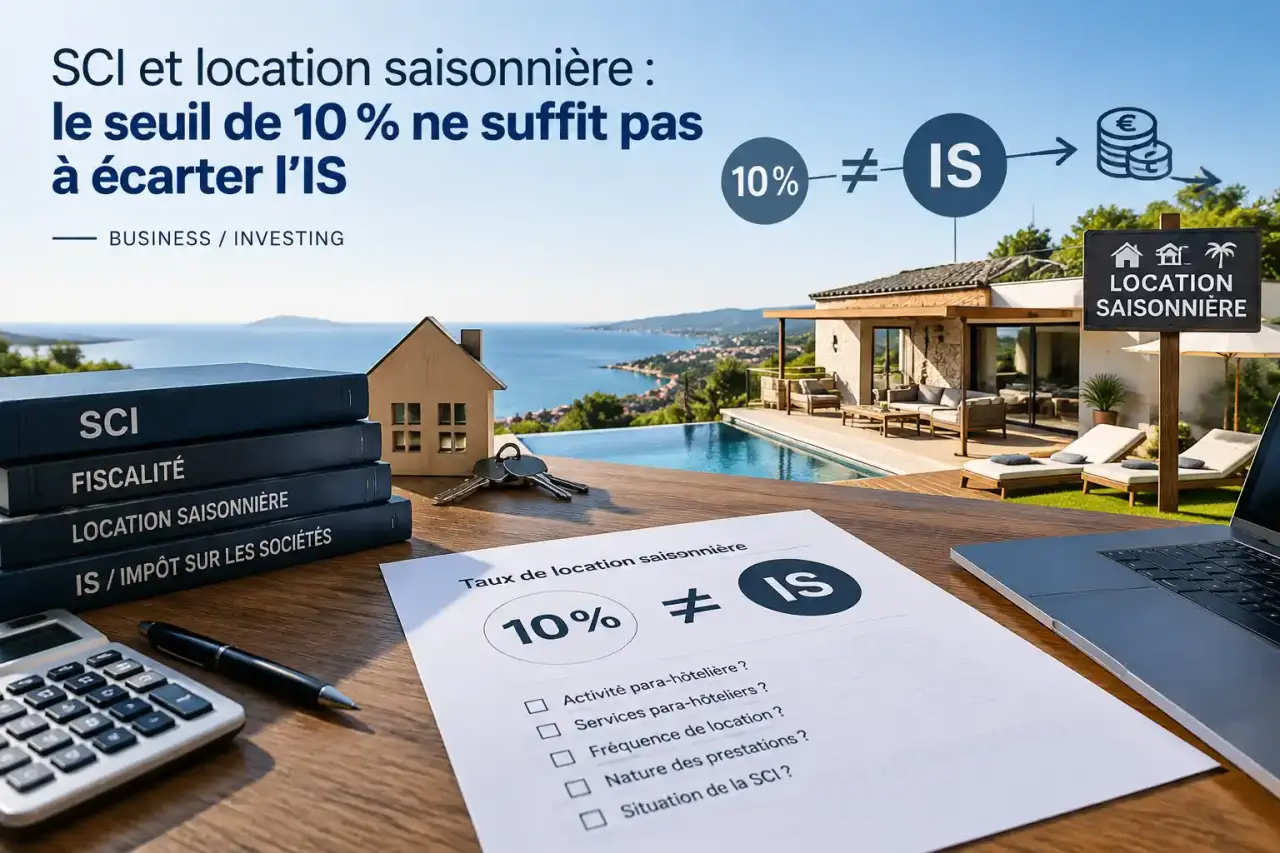 SCI et location saisonnière : le seuil de 10 % ne suffit pas à écarter l’IS