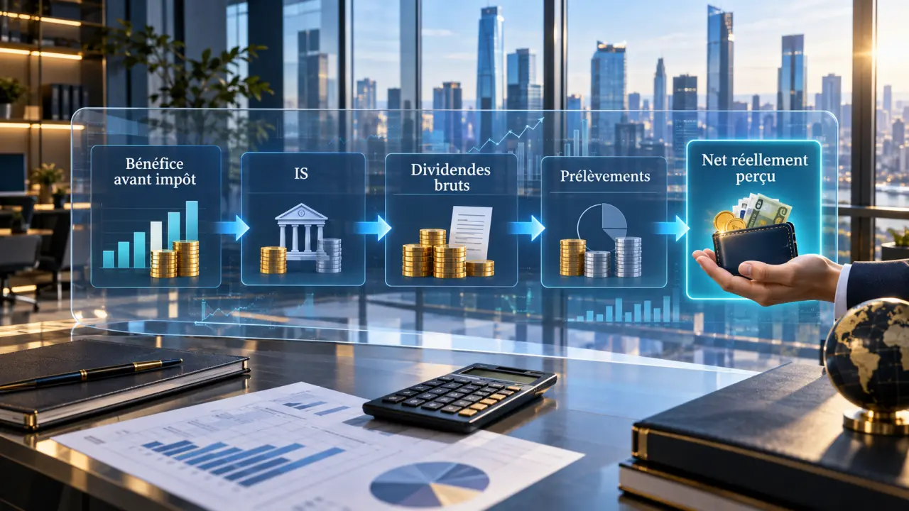 Simulateur de dividendes : distinguez l’IS, les prélèvements et le net réellement perçu
